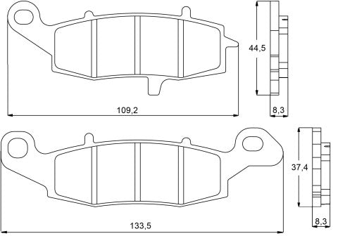 Brake pads for Kawasaki, Suzuki brand Accossato code AGPA95