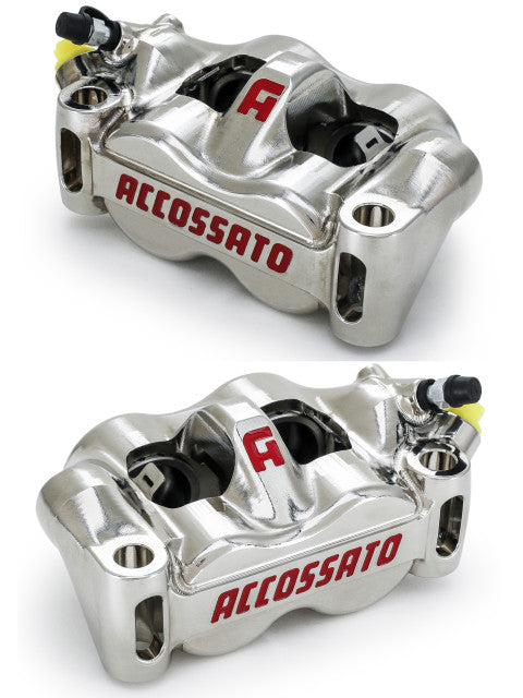 Accossato Radial Brake Caliper CNC-worked Monoblock 100 mm distance With Pistons in Titanium