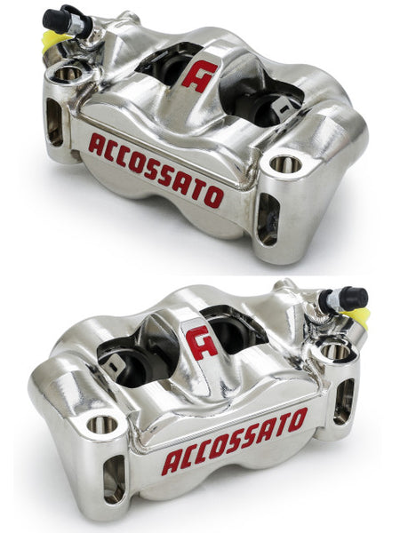 Accossato Radial Brake Caliper CNC-worked Monoblock 100 mm distance With Pistons in Titanium