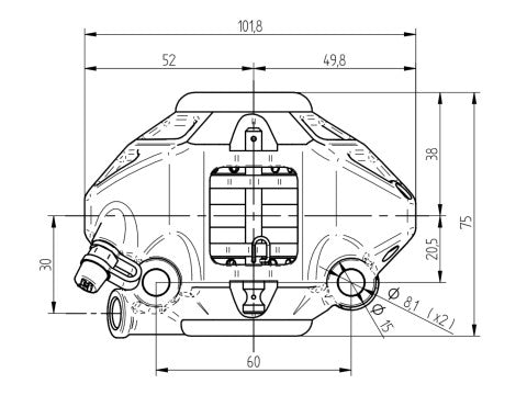 Accossato Radial Brake Caliper CNC-worked Monoblock 60mm Distance For Moto 3