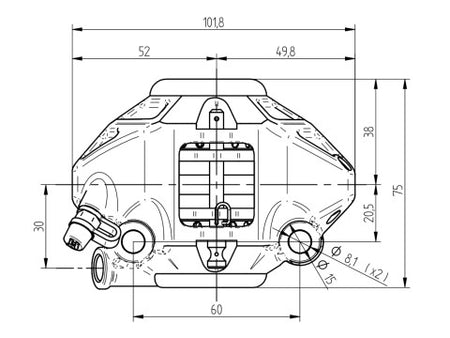 Accossato Radial Brake Caliper CNC-worked Monoblock 60mm Distance For Moto 3