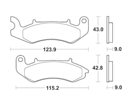 Brake pads for Keeway brand Accossato code AGPA276