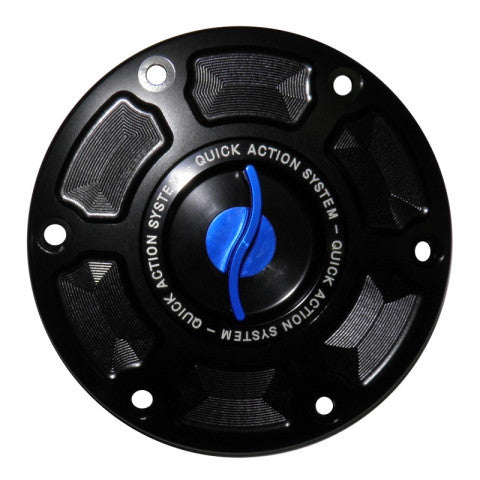 Accossato fuel-caps with quick action system, in CNC-worked Aluminium